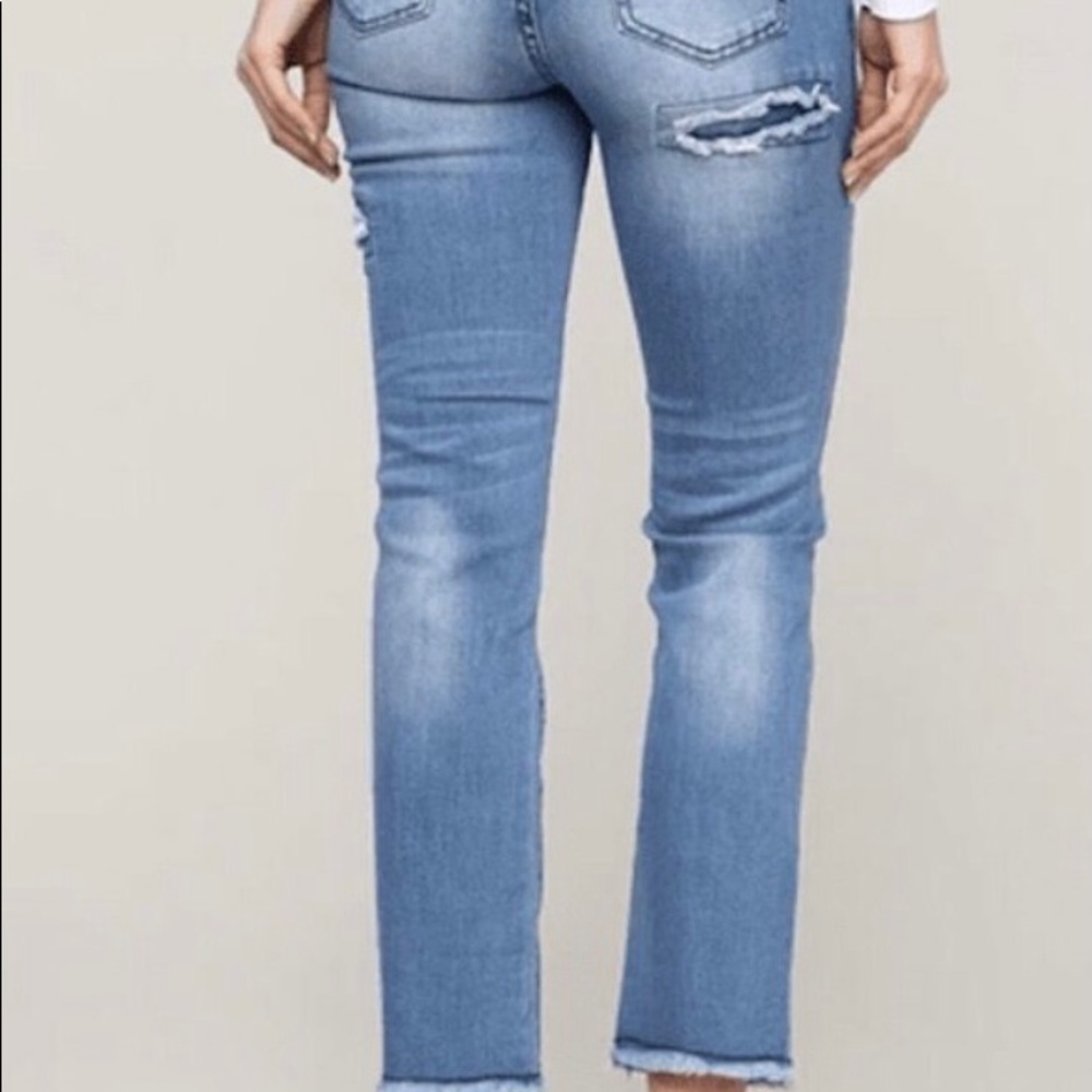 Distressed Patch Jeans - Picture 3 of 4